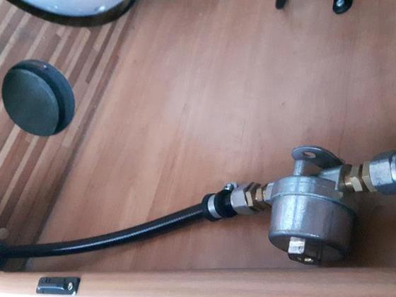 Gasfilter direkt in der Tankzuleitung.