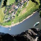 Aussicht von der Bastei auf die Elbe