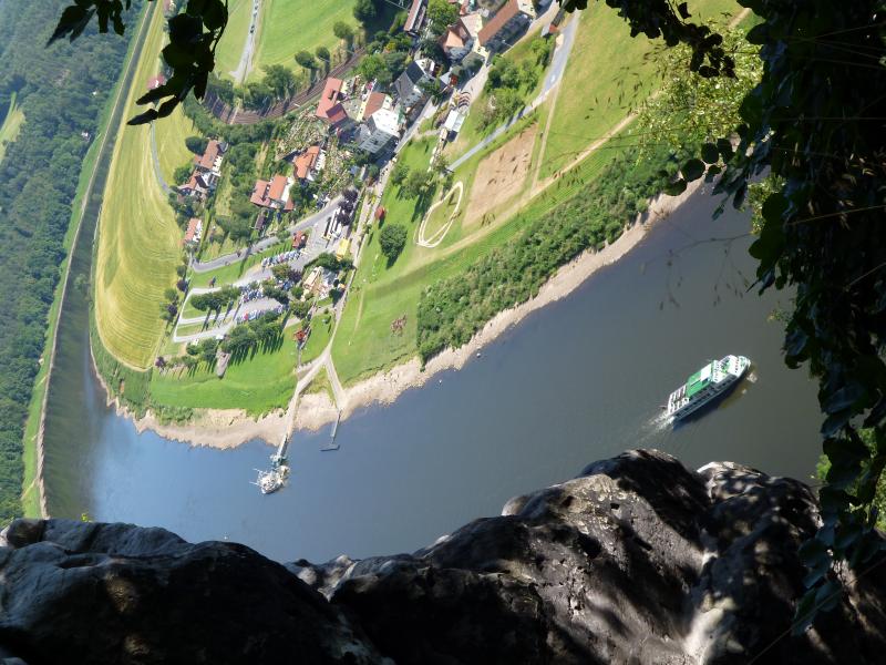 Aussicht von der Bastei auf die Elbe