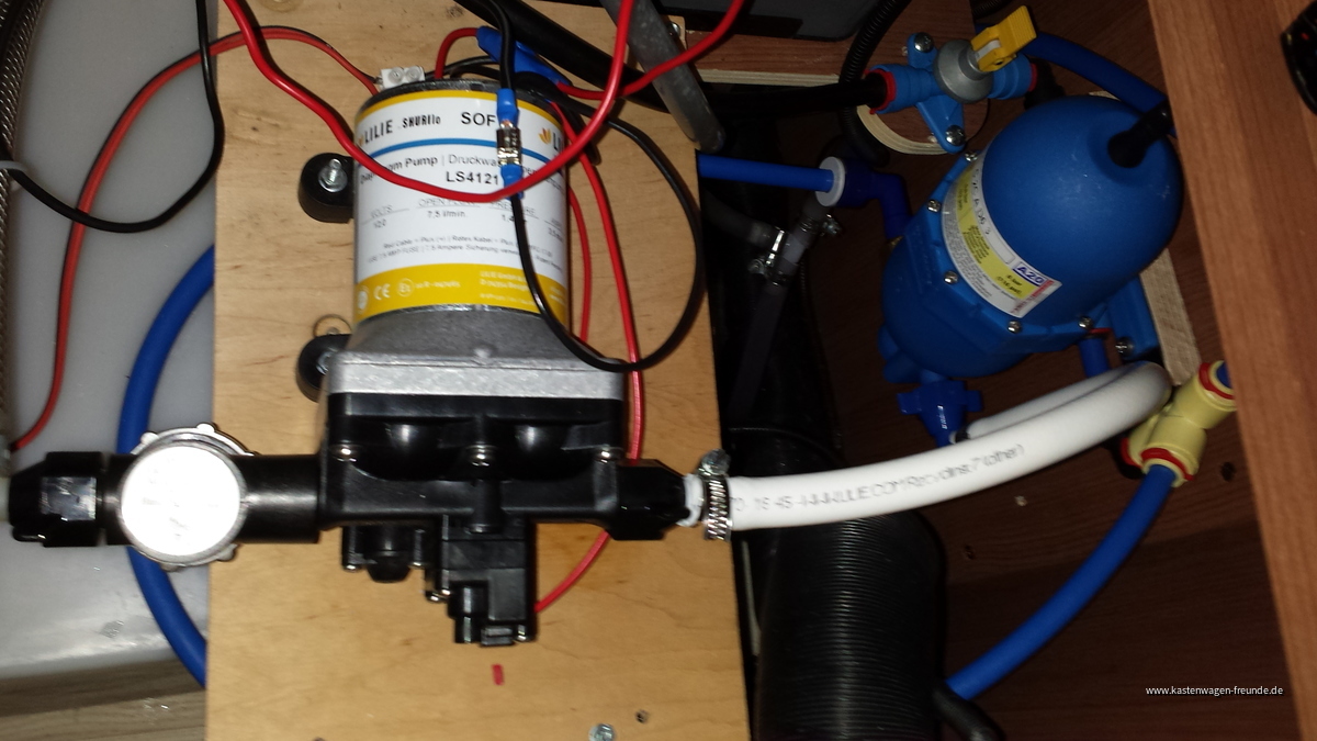Das ist der aktuelle Stand meiner Wasserpumpenoptimierung.