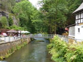 Ende des Weges durch die "wilde Klamm" und die "Edmundsklamm"