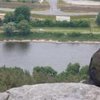 Kawa auf unserem SP an der Elbe (vom Lilienstein aus gesehen