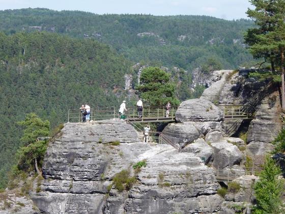 Fernsicht von Bastei-Aussichtspunkt